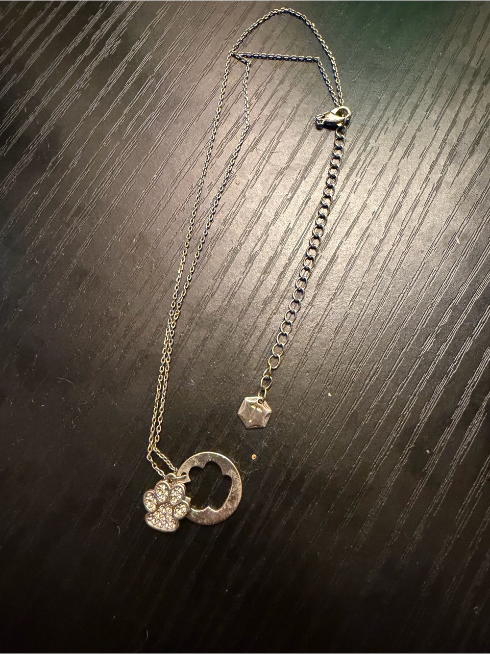 Silver Paws off tcs Print Pendant Necklace - Women's Jewelry